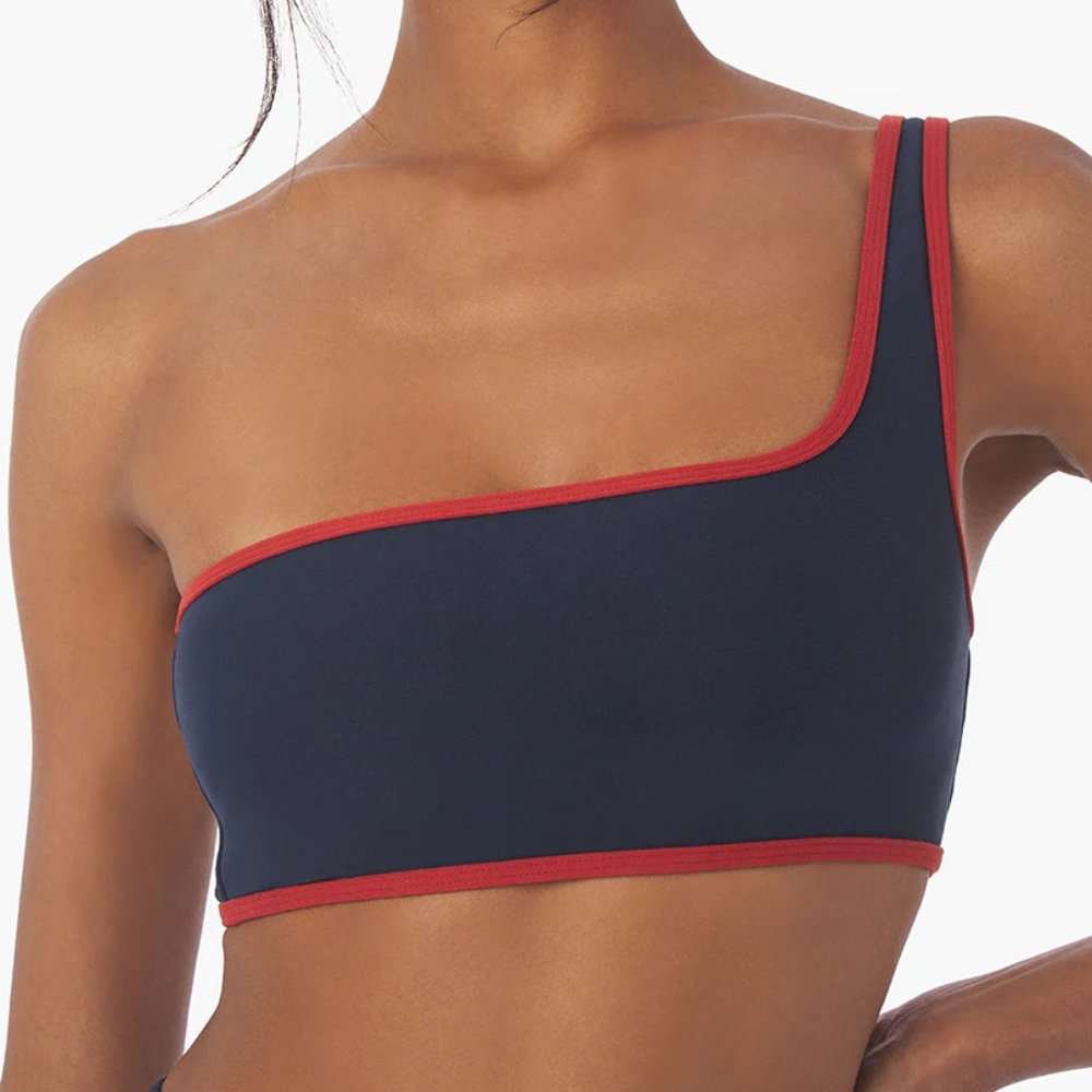 CONTRAST ONE SHOULDER BRA